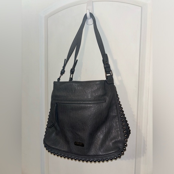 Jessica Simpson charcoal gray purse/shoulder bag, EUC - Picture 7 of 16